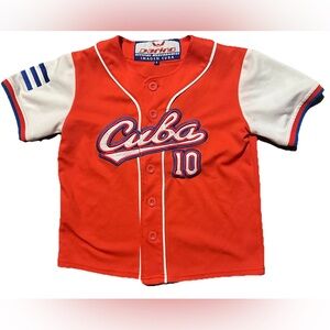 Cuba National Team Jersey Baseball #10 Youth Boys Size 6 Daring Imagen Cuba